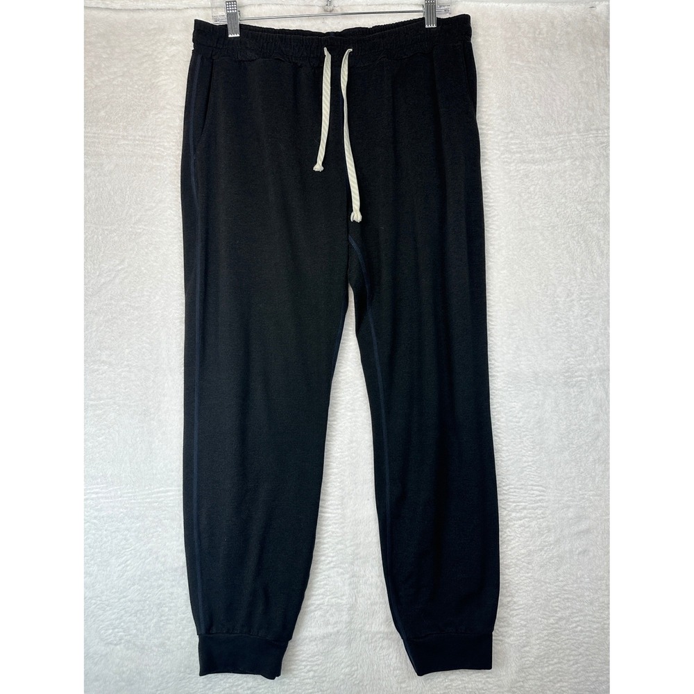 Vuori Ponto Performance Jogger Mens L Black DreamKnit Elastic Waist Drawstring